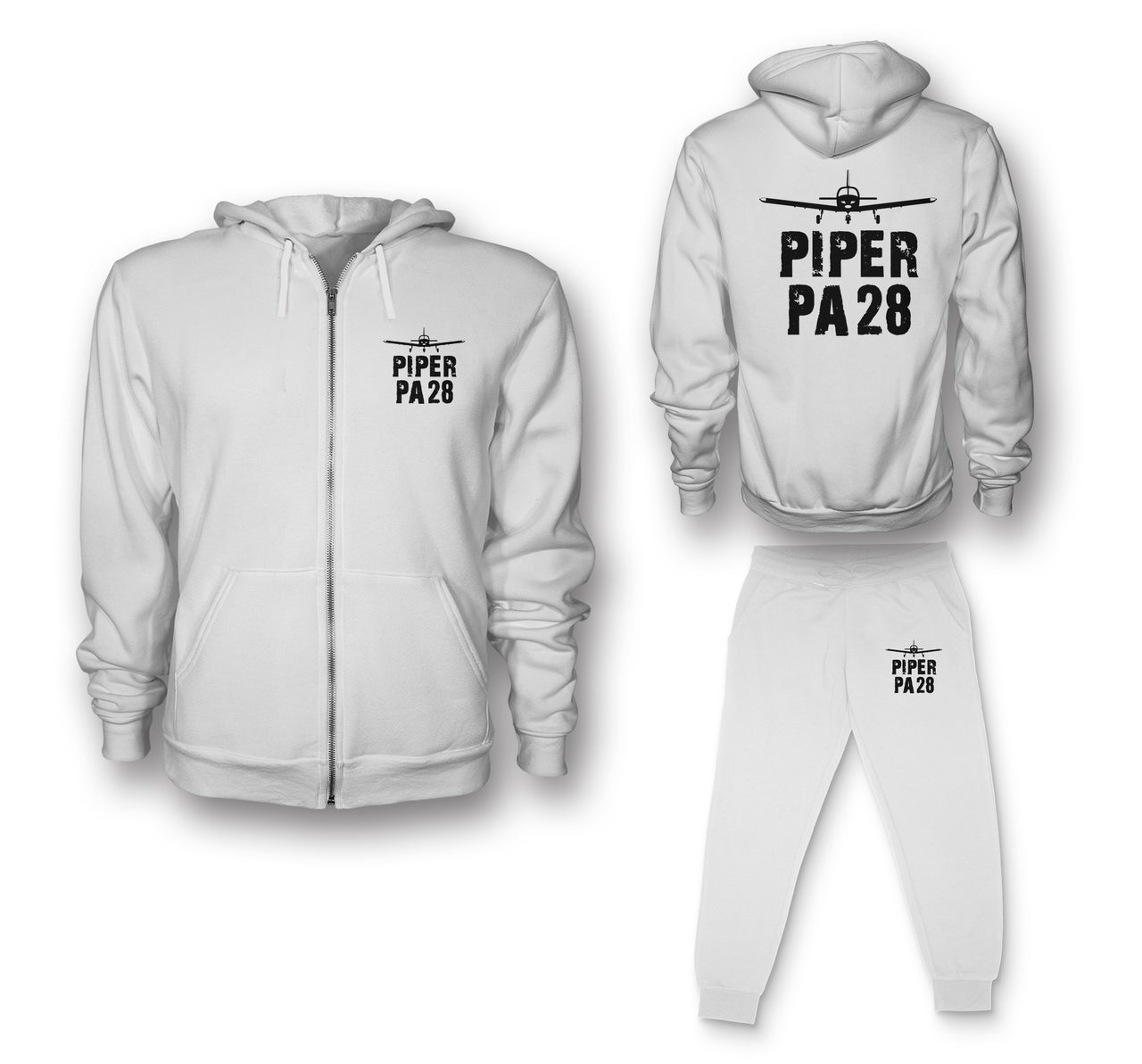 Piper PA28 & Plane Designed Zipped Hoodies & Sweatpants Set