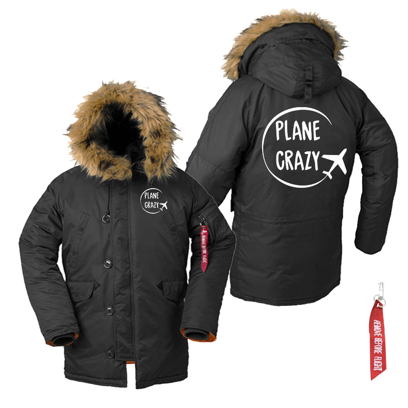 Plane Crazy Designed Parka Bomber Jackets