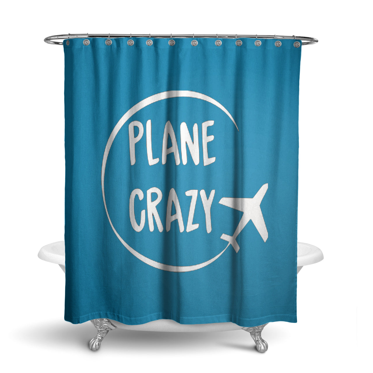 Plane Crazy Designed Shower Curtains