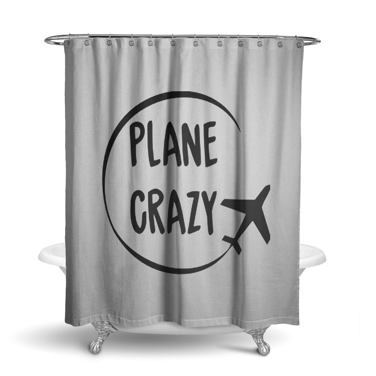 Plane Crazy Designed Shower Curtains