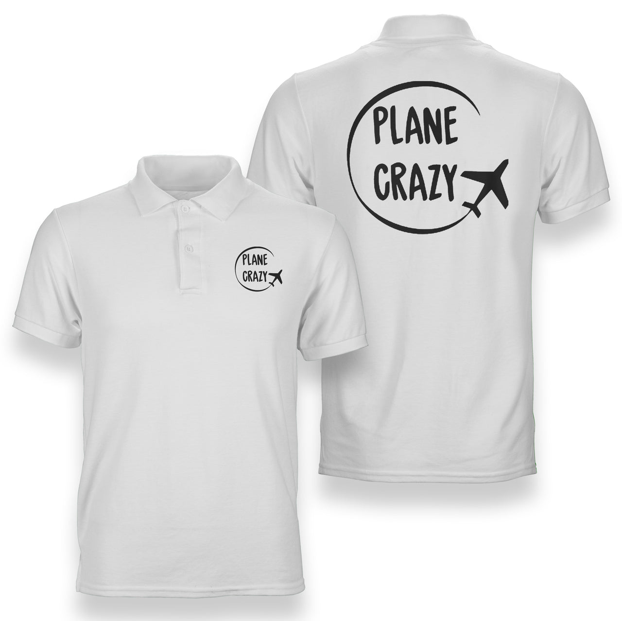 Plane Crazy Designed Double Side Polo T-Shirts