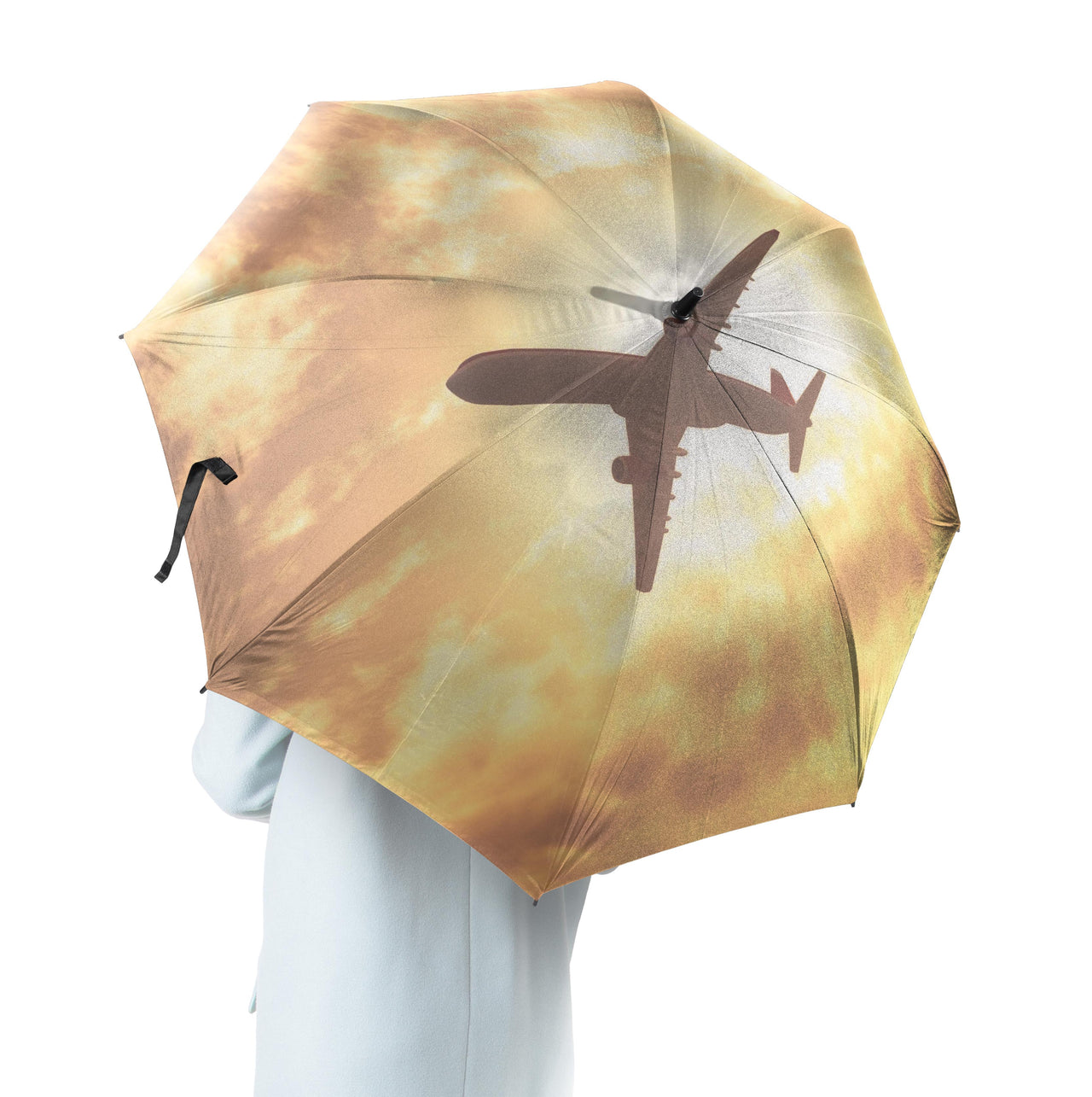 Plane Passing By Designed Umbrella