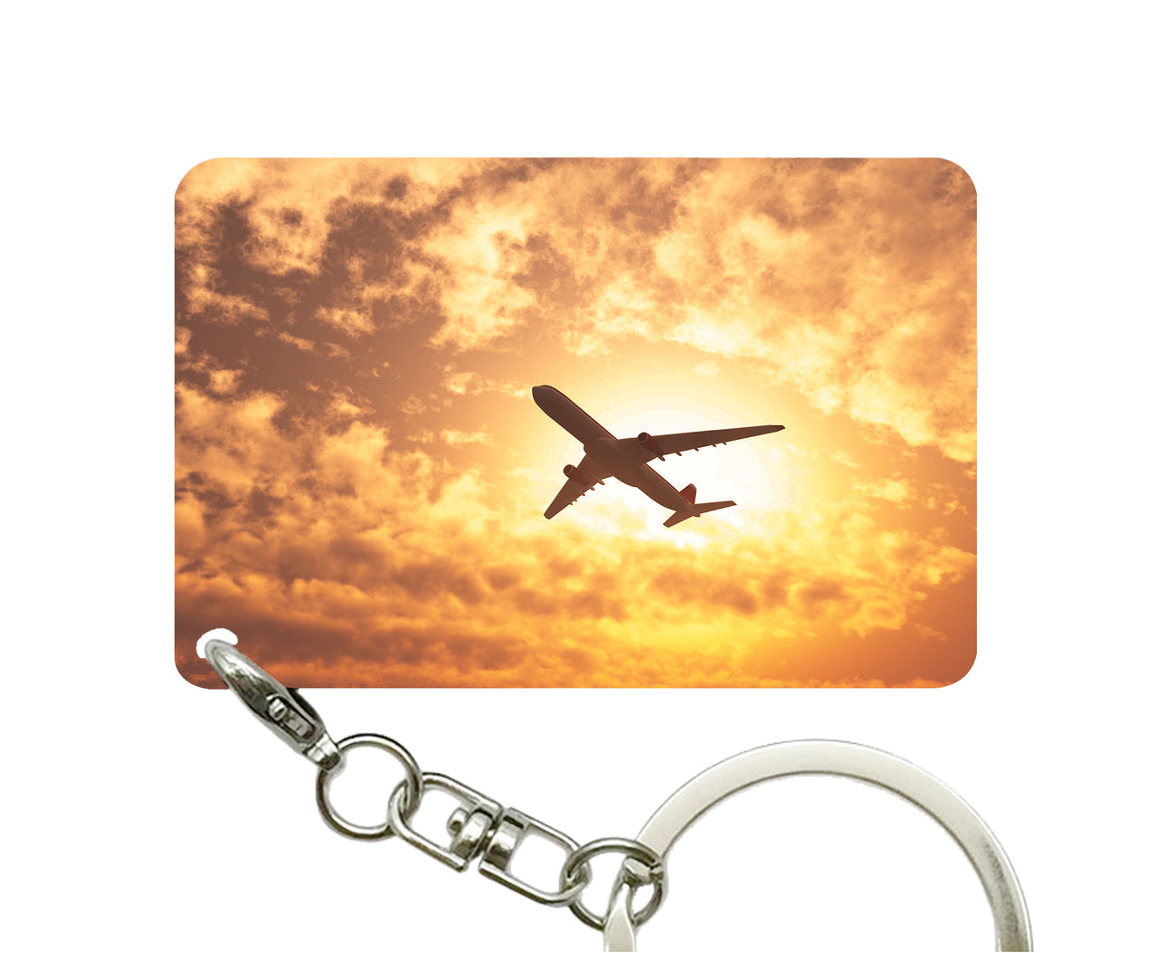 Plane Passing By Designed Key Chains