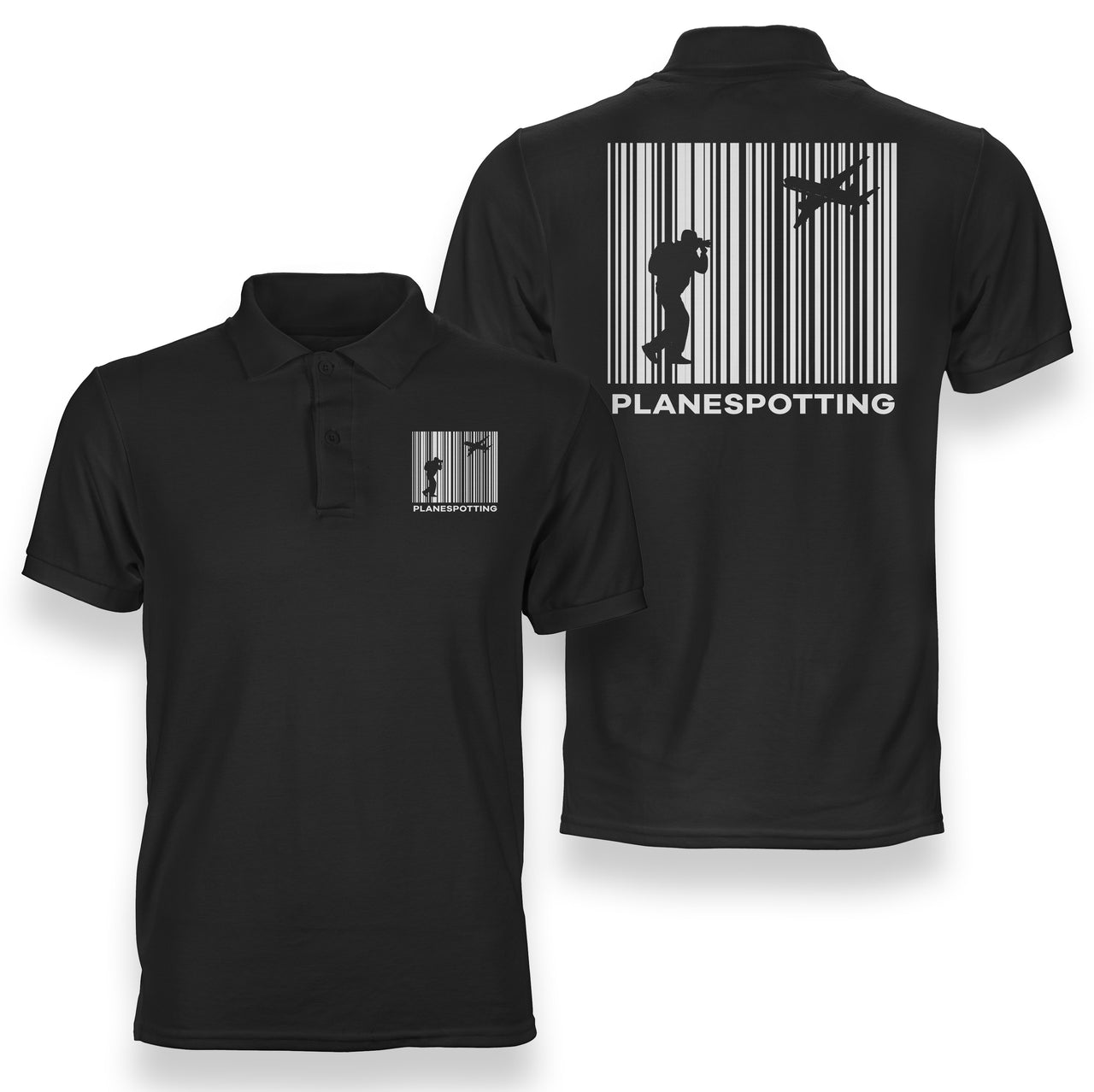 Planespotting Designed Double Side Polo T-Shirts
