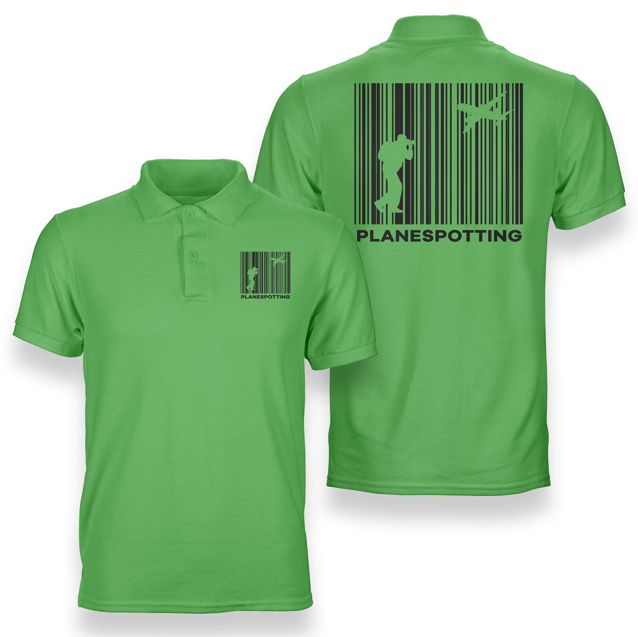 Planespotting Designed Double Side Polo T-Shirts