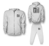 Thumbnail for Planespotting Designed Zipped Hoodies & Sweatpants Set
