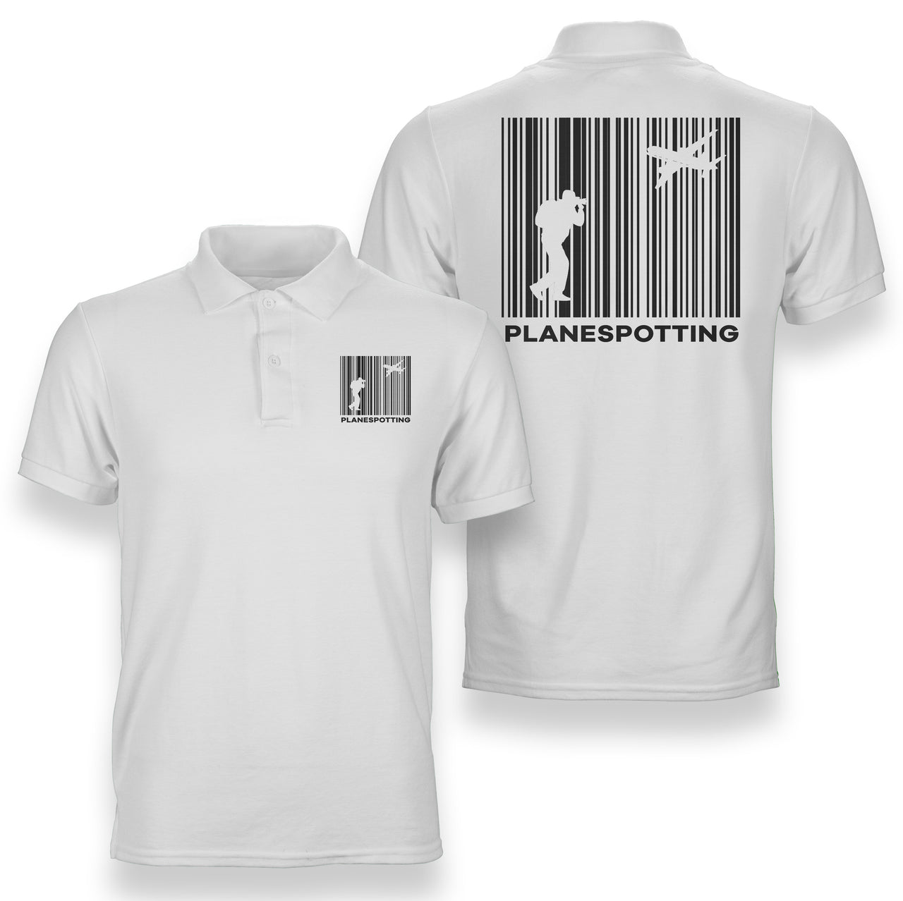 Planespotting Designed Double Side Polo T-Shirts