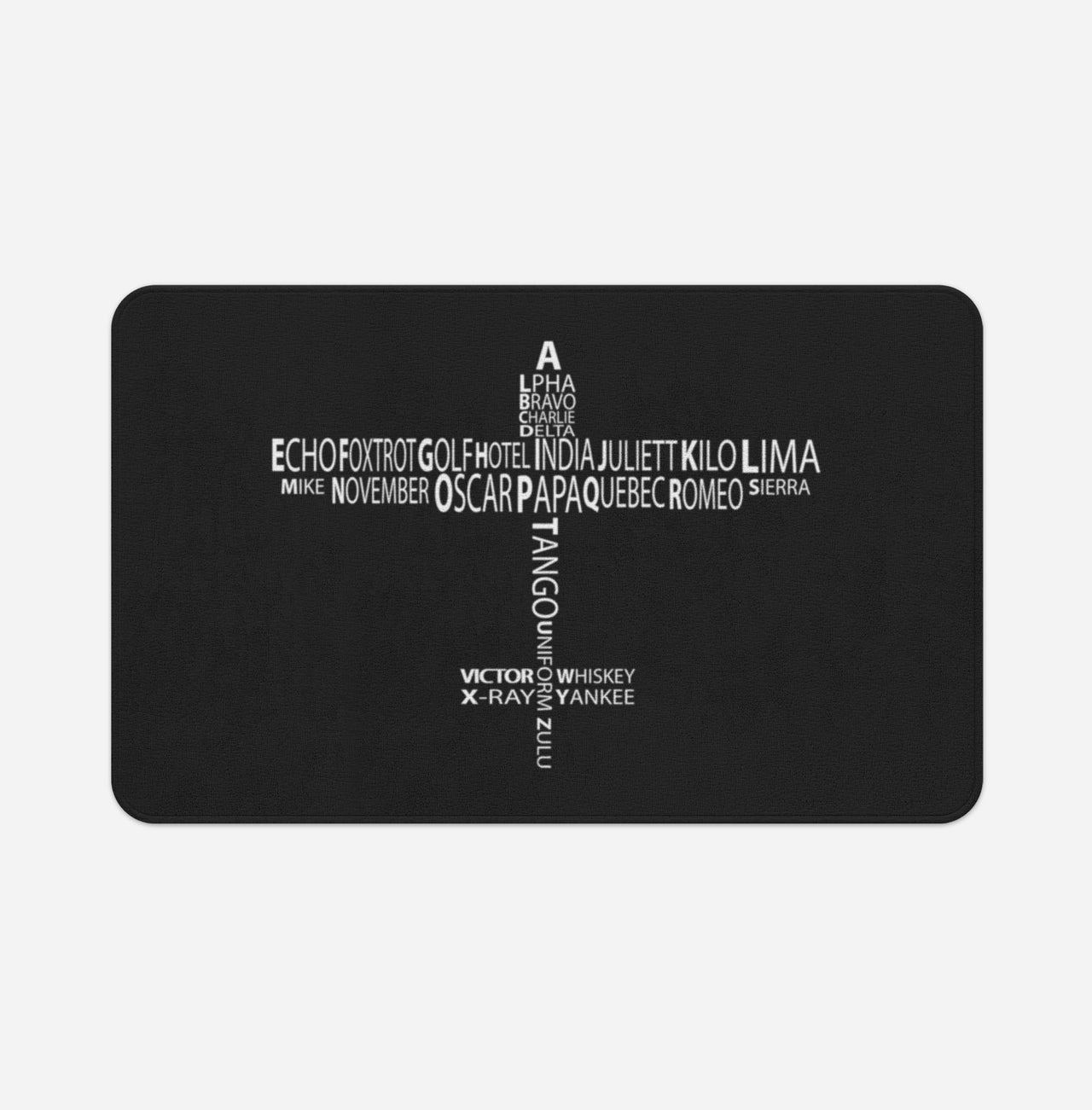 Propeller Shape Aviation Alphabet Designed Bath Mats