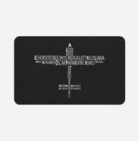 Thumbnail for Propeller Shape Aviation Alphabet Designed Bath Mats