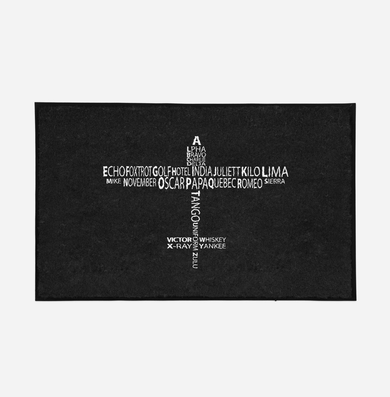 Propeller Shape Aviation Alphabet Designed Door Mats