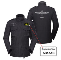 Thumbnail for Propeller Shape Aviation Alphabet Designed Military Coats