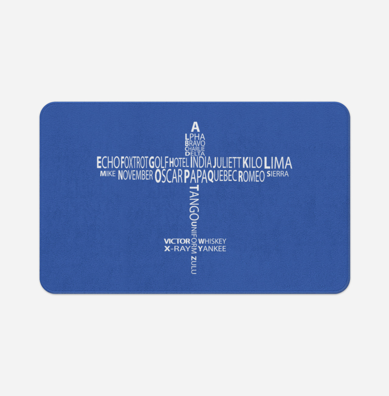 Propeller Shape Aviation Alphabet Designed Bath Mats