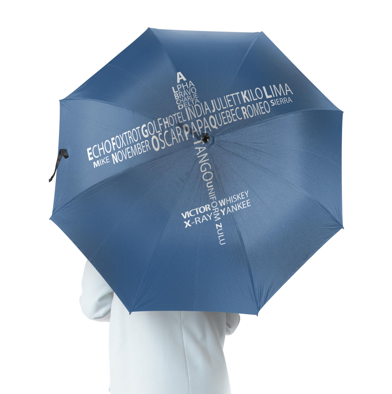 Propeller Shape Aviation Alphabet Designed Umbrella