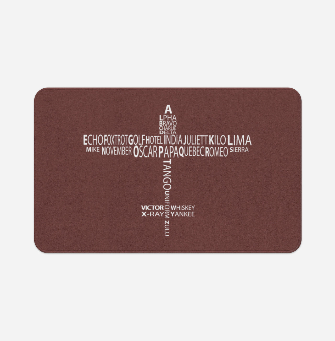 Propeller Shape Aviation Alphabet Designed Bath Mats