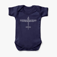 Thumbnail for Propeller Shape Aviation Alphabet Designed Baby Bodysuits