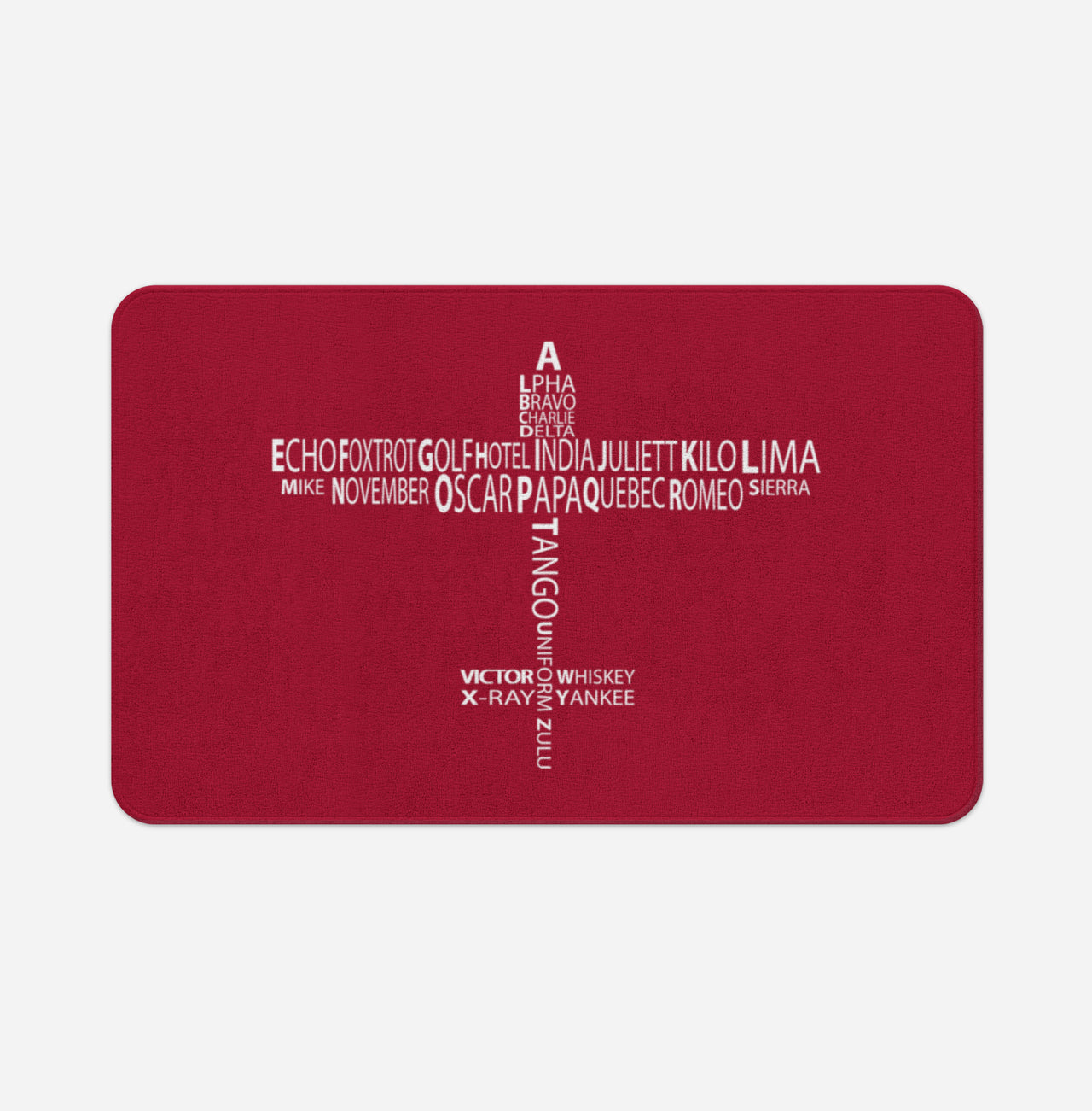 Propeller Shape Aviation Alphabet Designed Bath Mats