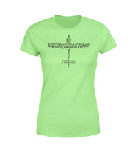 Thumbnail for Propeller Shape Aviation Alphabet Designed Women T-Shirts
