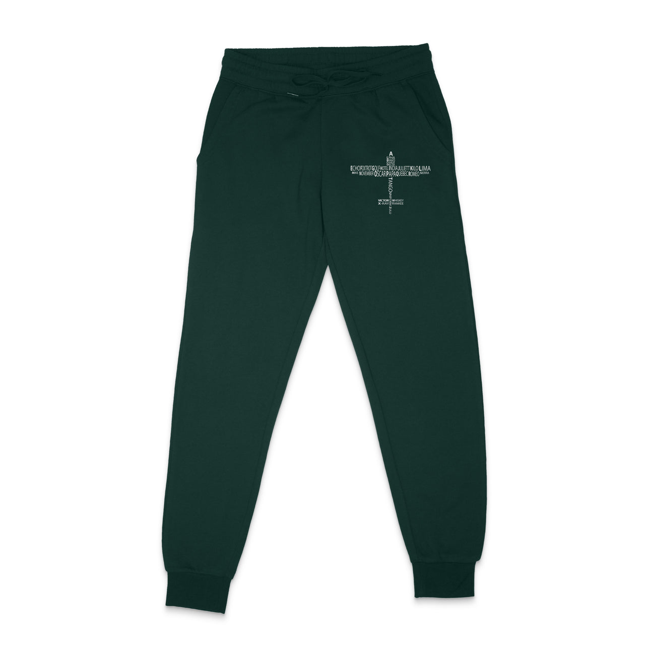 Propeller Shape Aviation Alphabet Designed Sweatpants