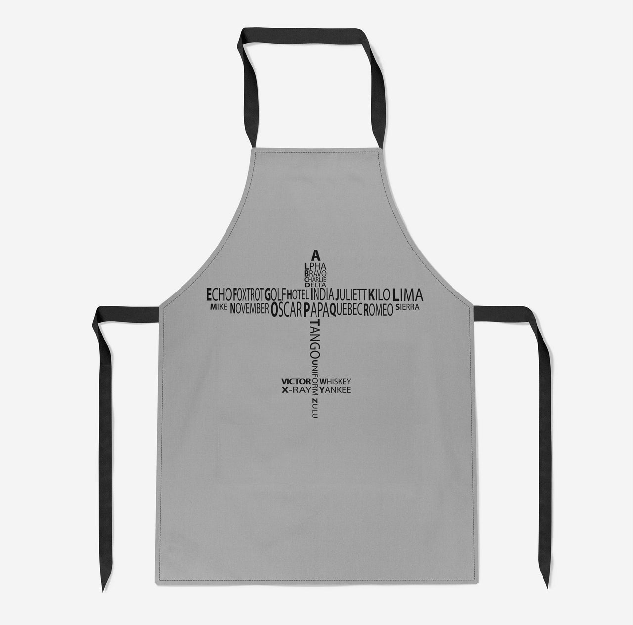 Propeller Shape Aviation Alphabet Designed Kitchen Aprons
