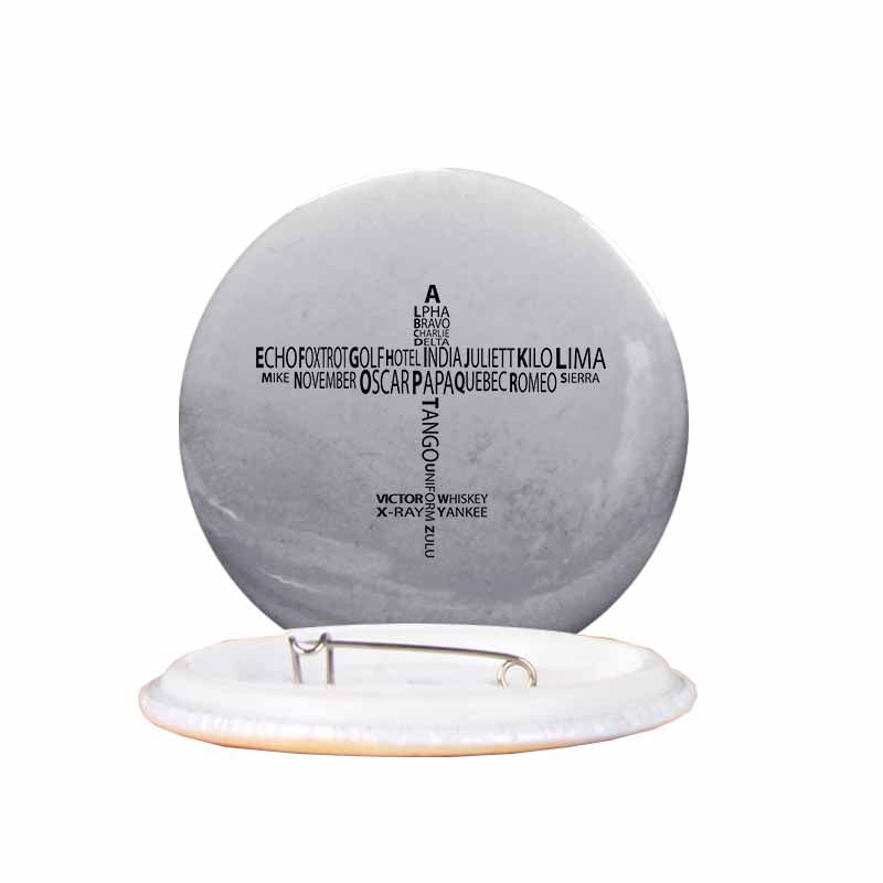 Propeller Shape Aviation Alphabet Designed Pins