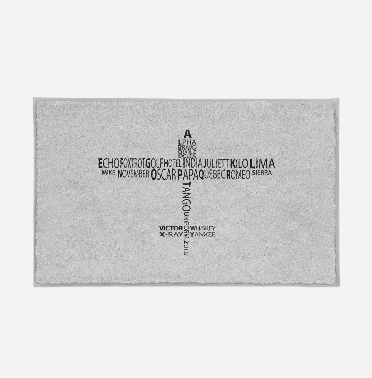 Propeller Shape Aviation Alphabet Designed Door Mats