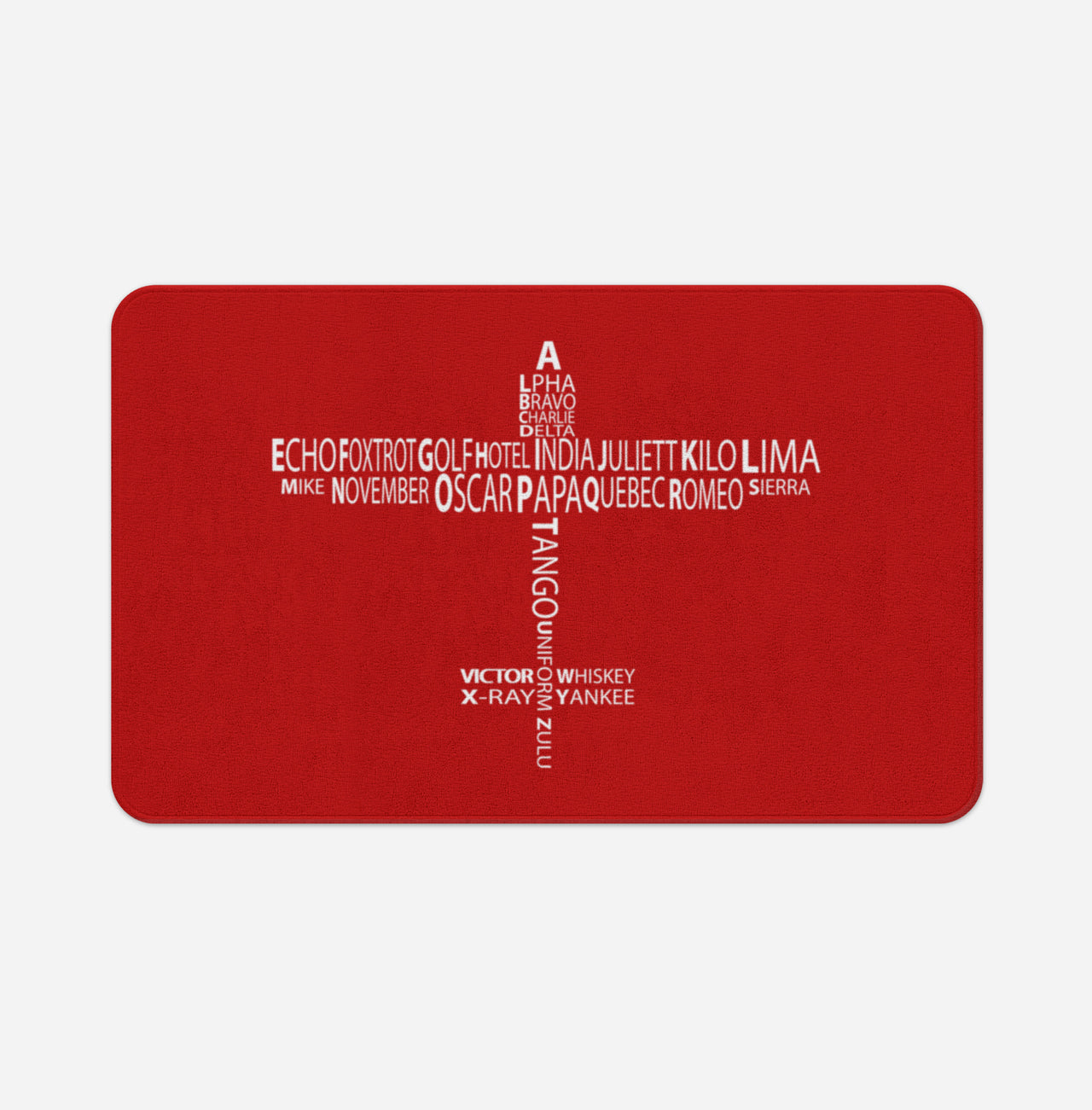 Propeller Shape Aviation Alphabet Designed Bath Mats