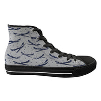 Thumbnail for Propellers & Stars Designed Long Canvas Shoes (Women)