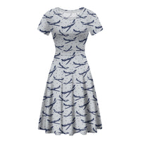 Thumbnail for Propellers & Stars Designed Women Midi Dress