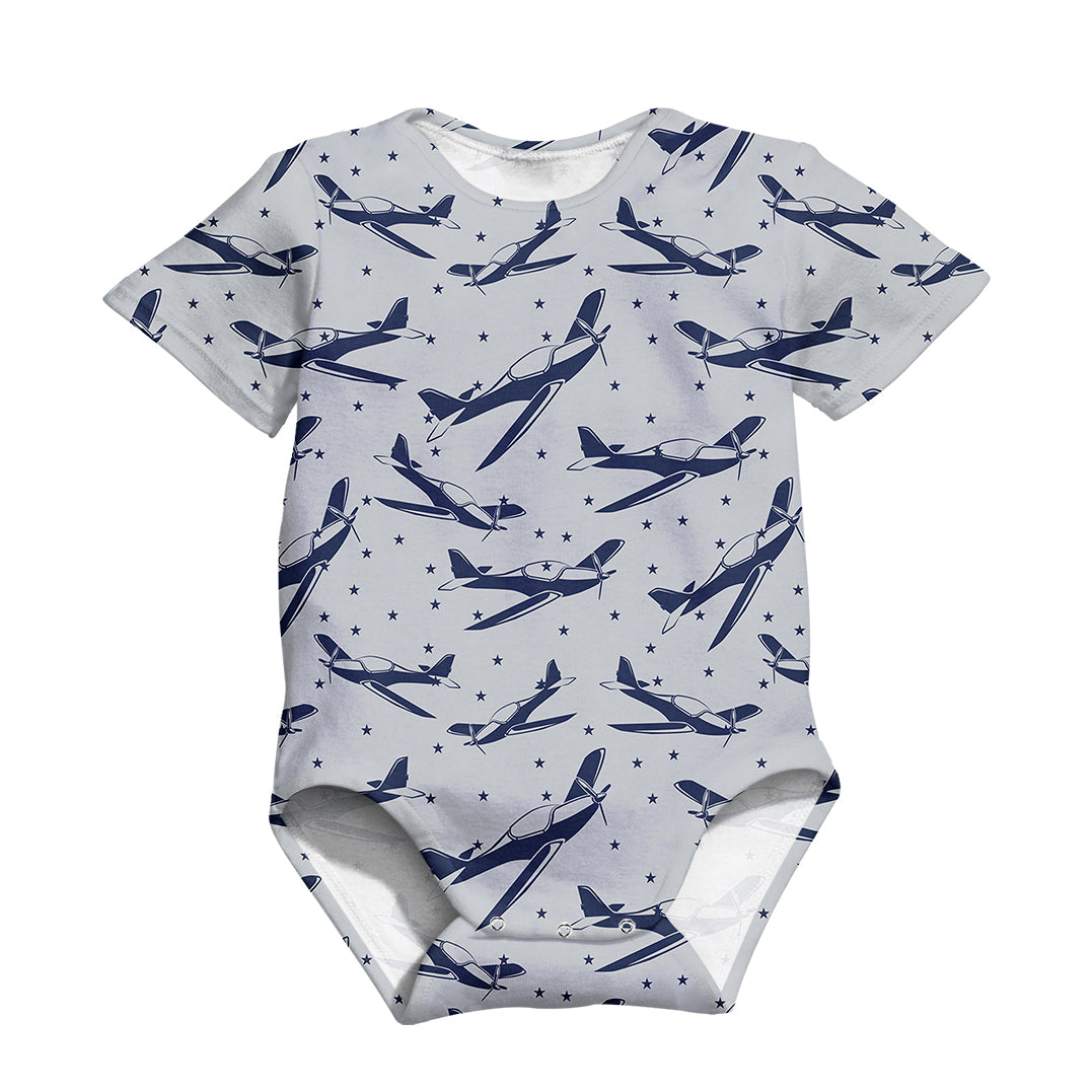 Propellers & Stars Designed 3D Baby Bodysuits