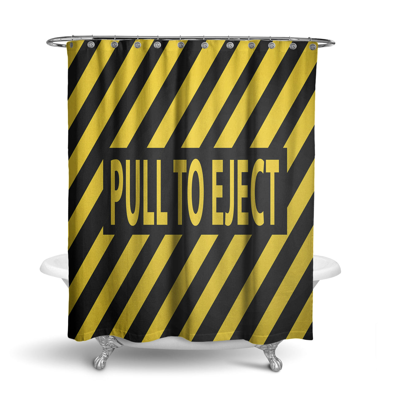 Pull to Eject Designed Shower Curtains