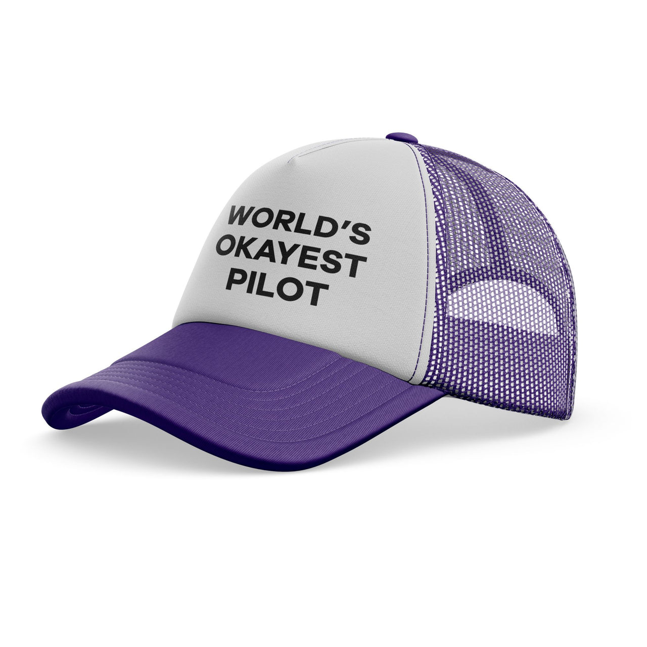 World's Okayest Pilot Designed Trucker Caps & Hats