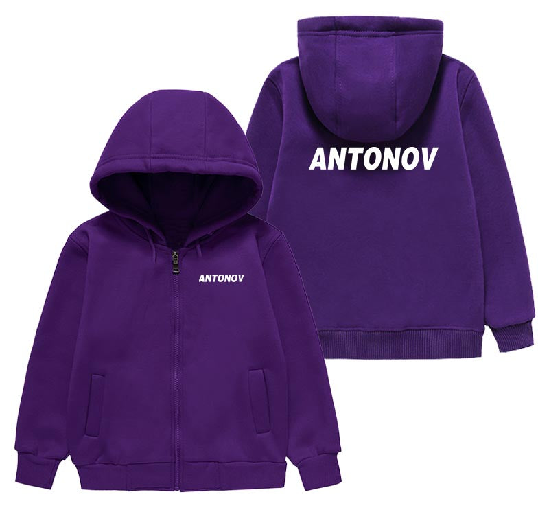 Antonov & Text Designed "CHILDREN" Zipped Hoodies