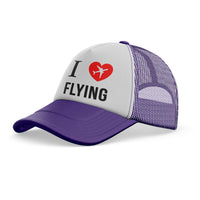 Thumbnail for I Love Flying Designed Trucker Caps & Hats