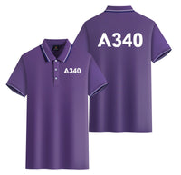 Thumbnail for A340 Flat Text Designed Stylish Polo T-Shirts (Double-Side)