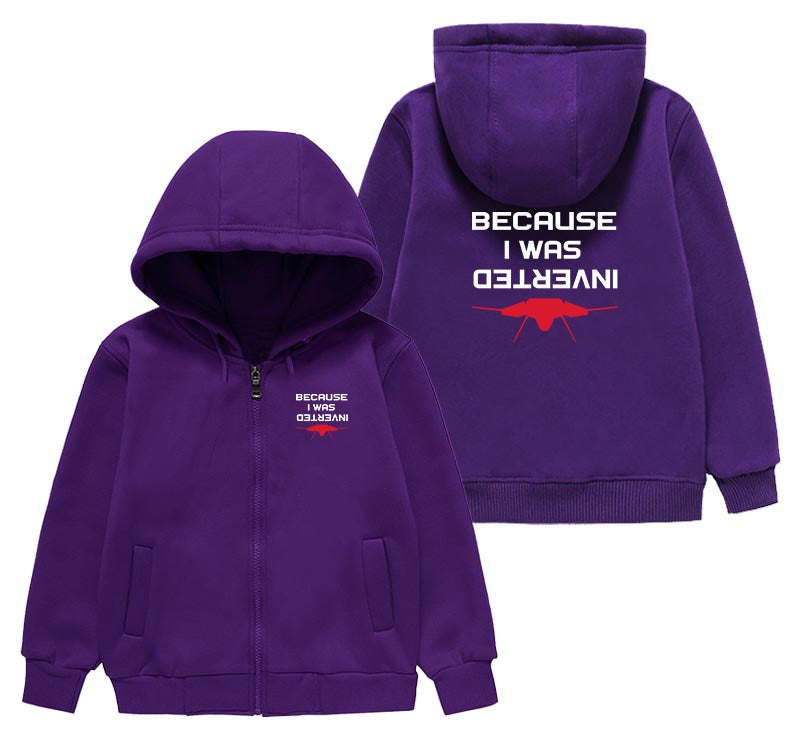 Because I was Inverted Designed "CHILDREN" Zipped Hoodies