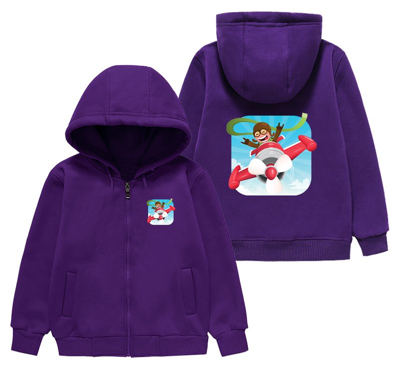 Happy Pilot Designed "CHILDREN" Zipped Hoodies