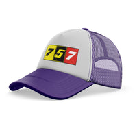 Thumbnail for Flat Colourful 757 Designed Trucker Caps & Hats
