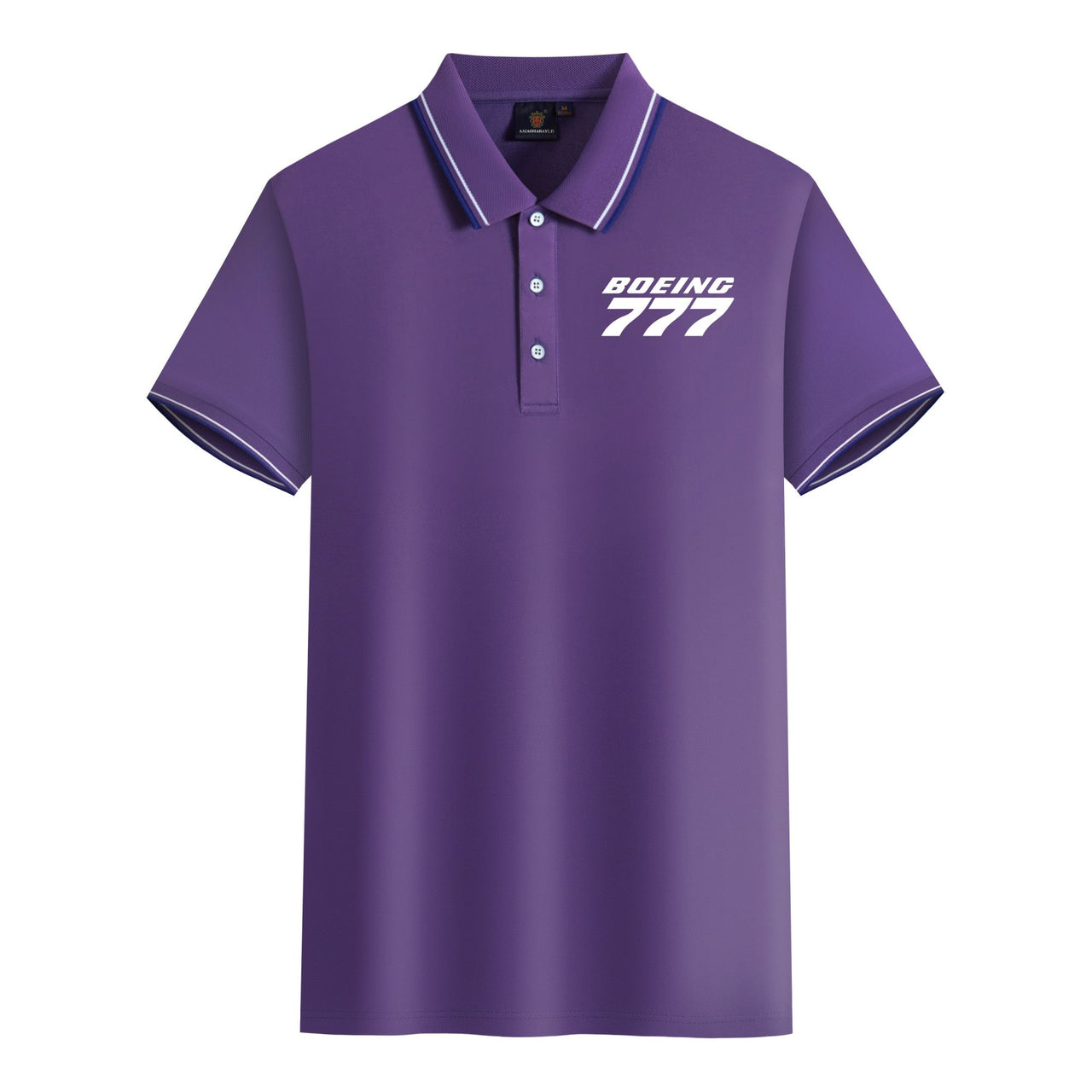 Boeing 777 & Text Designed Stylish Polo T-Shirts