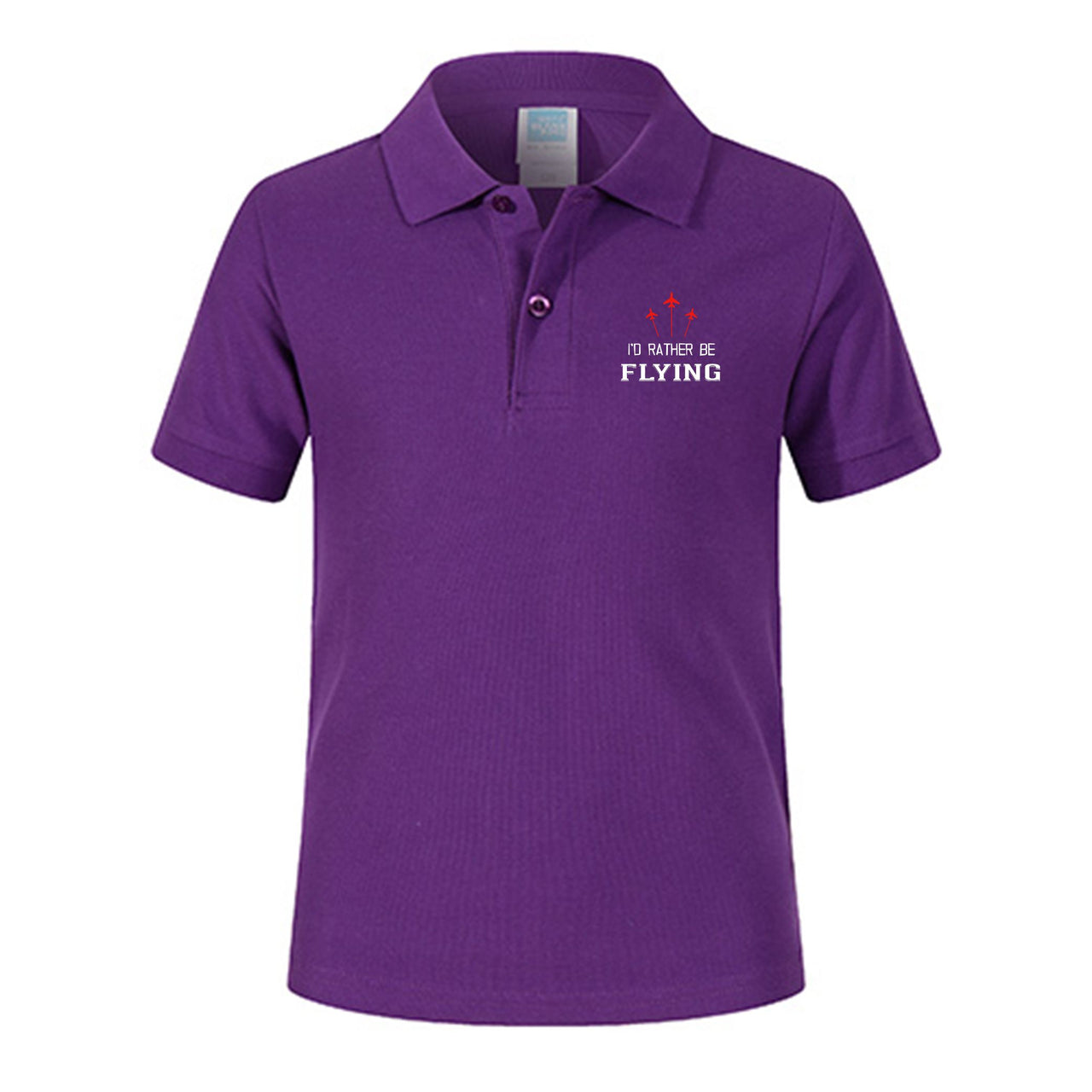 I'D Rather Be Flying Designed Children Polo T-Shirts