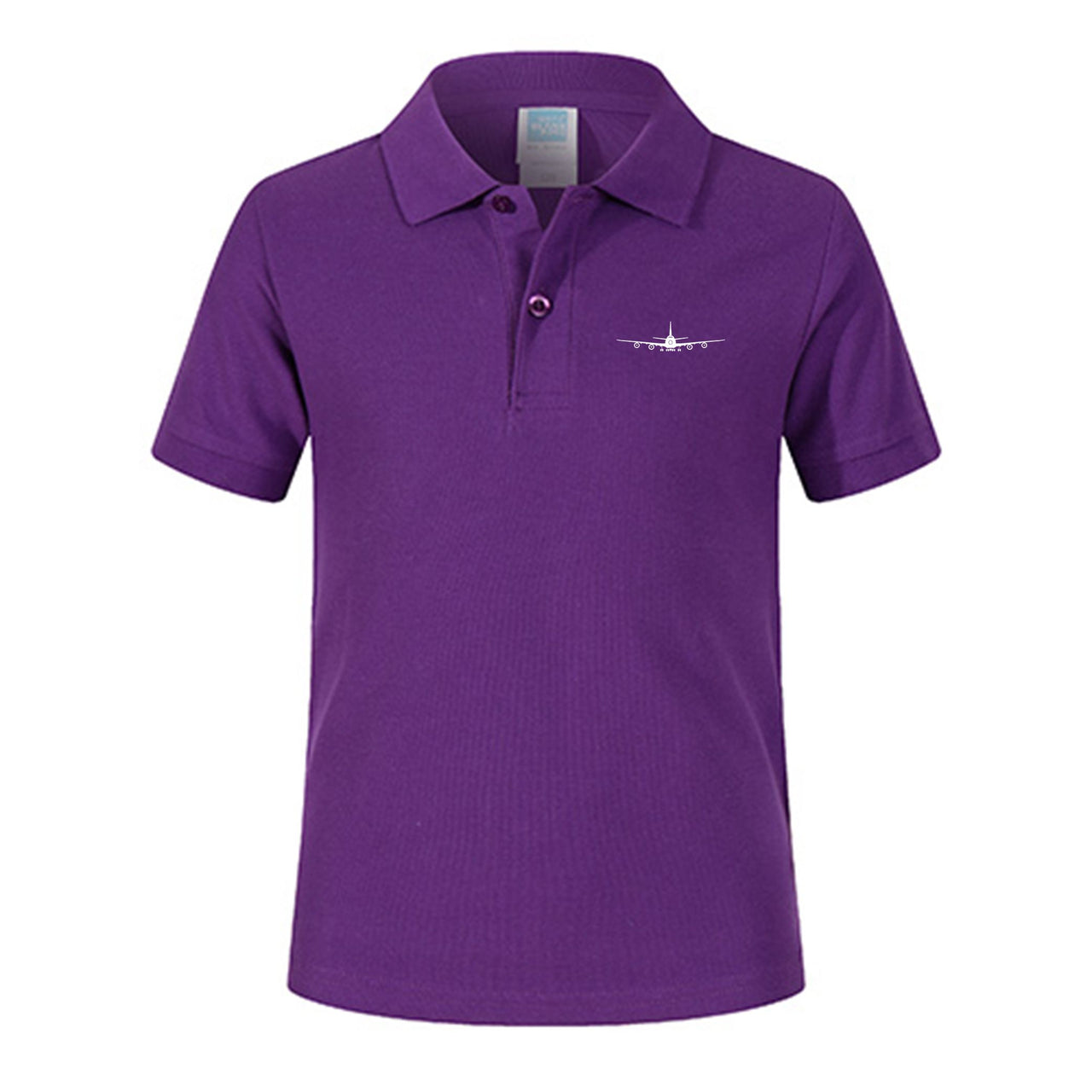 Boeing 747 Silhouette Designed Children Polo T-Shirts
