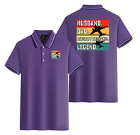 Thumbnail for Husband & Dad & Aircraft Mechanic & Legend Designed Stylish Polo T-Shirts (Double-Side)