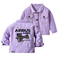 Thumbnail for Airbus A380 & Trent 900 Engine Designed Children Denim Jackets