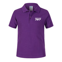 Thumbnail for Boeing 787 & Text Designed Children Polo T-Shirts