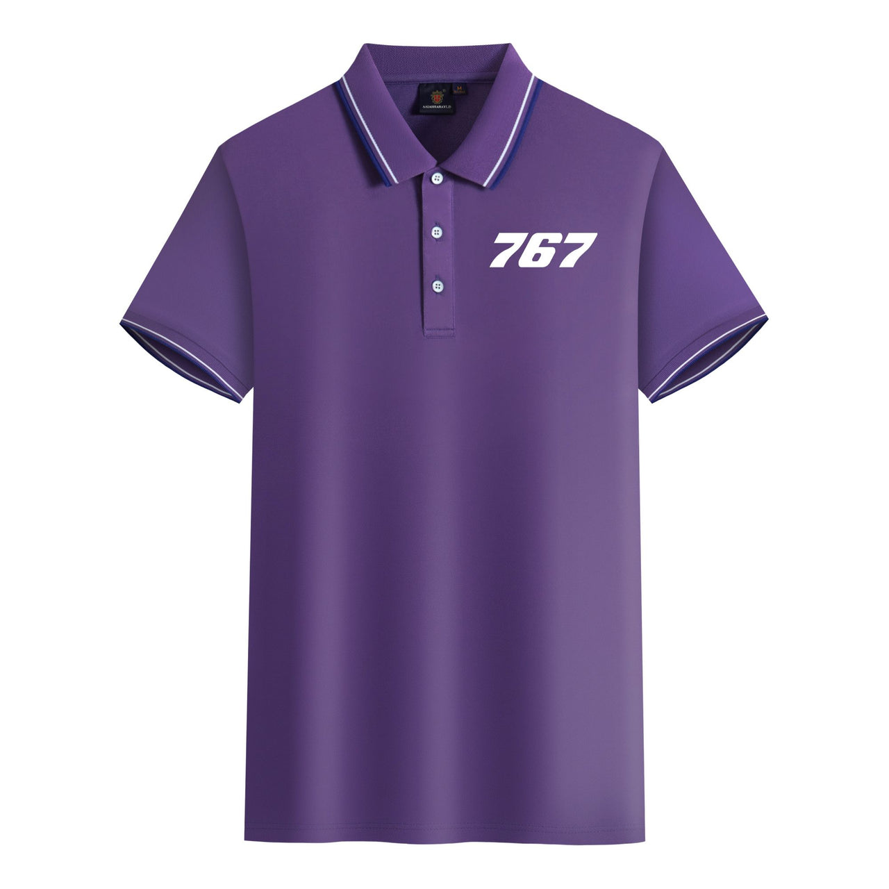767 Flat Text Designed Stylish Polo T-Shirts