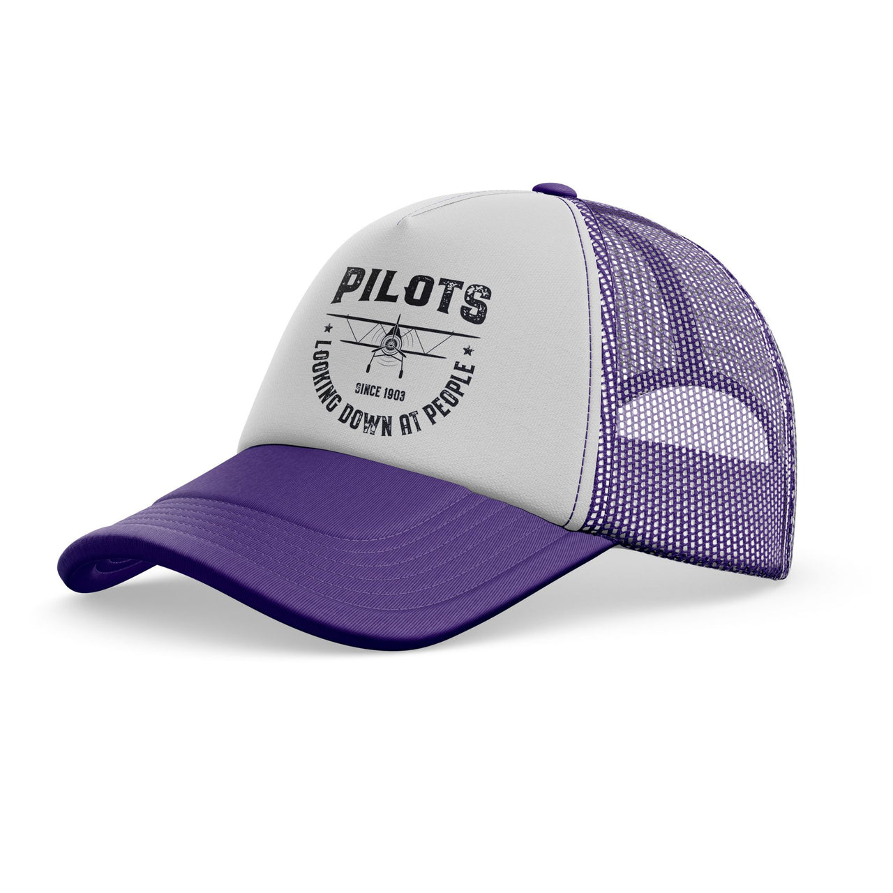 Pilots Looking Down at People Since 1903 Designed Trucker Caps & Hats