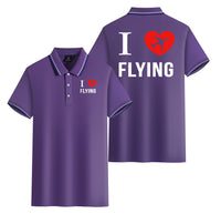 Thumbnail for I Love Flying Designed Stylish Polo T-Shirts (Double-Side)