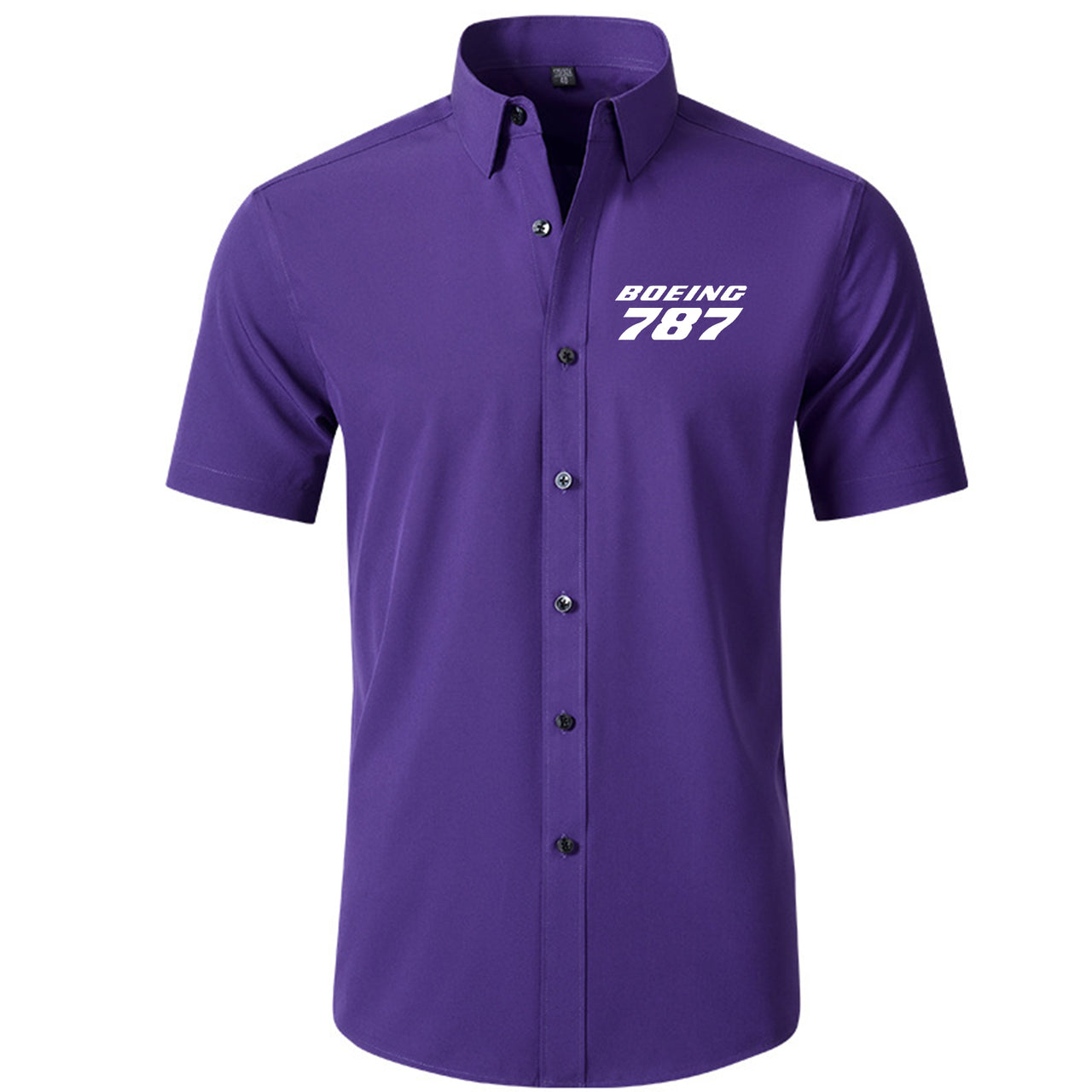 Boeing 787 & Text Designed Short Sleeve Shirts