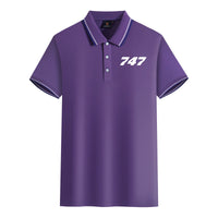 Thumbnail for 747 Flat Text Designed Stylish Polo T-Shirts