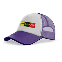 Thumbnail for Eat Sleep Fly (Colourful) Designed Trucker Caps & Hats