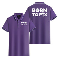 Thumbnail for Born To Fix Airplanes Designed Stylish Polo T-Shirts (Double-Side)